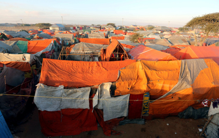 A general view shows a section of the Al-cadaala camp of the internally displaced people following the famine in Somalia's capital Mogadishu