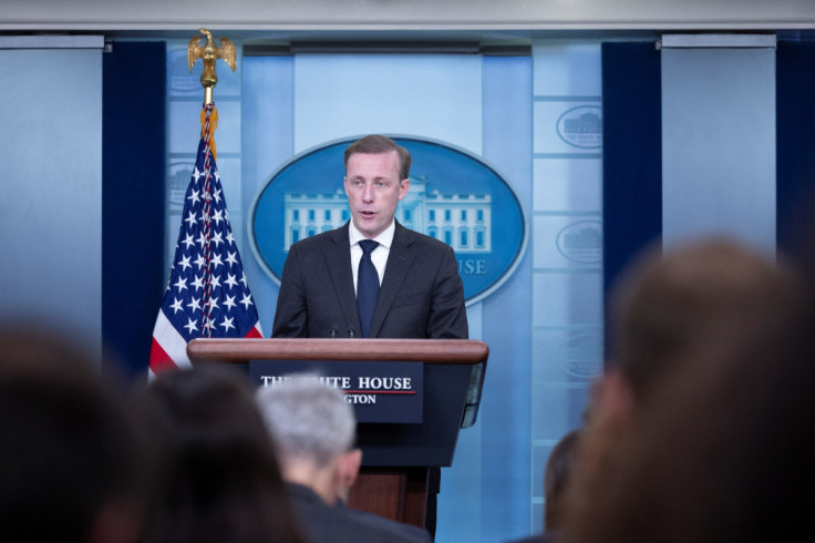 White House National Security Advisor Jake Sullivan speaks during a daily press briefing at the White House