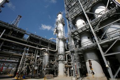 The Valero St. Charles oil refinery is seen during a tour of the refinery in Norco