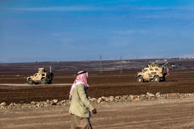 US forces, patrolling near Rmeilan in Syria's northeastern Hasakeh province, work in cooperation with the Syrian Democratic Forces