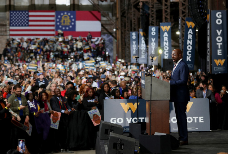 Former U.S. President Obama campaigns for Democratic Senator Warnock, in Atlanta