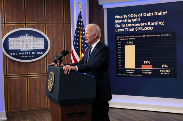 U.S. President Biden speaks about the student loan forgiveness program