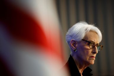 U.S. Deputy Secretary of State Wendy Sherman attends a news conference in Brussels