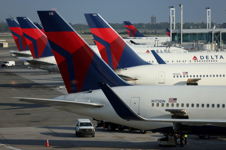 Delta Air Lines planes are seen at John F. Kennedy International Airport on the July 4th weekend in Queens, New York City