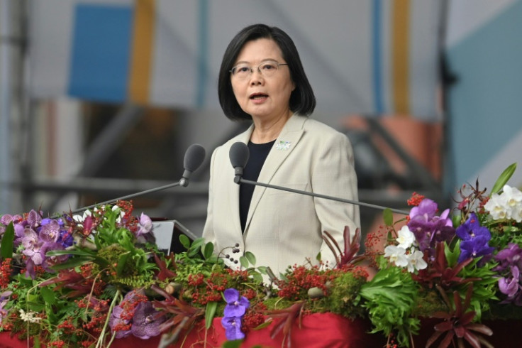 During a five-day visit to Taiwan, a delegation of Australian MPs is scheduled to meet the island's President Tsai Ing-wen, seen here in October 2022