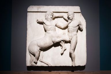 A marble sculpture from the Parthenon, held in the British Museum