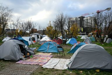 Camps of migrants, such as this one in Strasbourg, pose headaches for local authorities