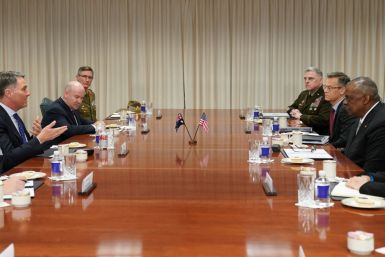 U.S. Defense Secretary Lloyd Austin meets Australian Defense Minister Richard Marles at the Pentagon in Washington