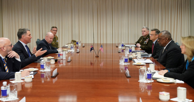 U.S. Defense Secretary Lloyd Austin meets Australian Defense Minister Richard Marles at the Pentagon in Washington