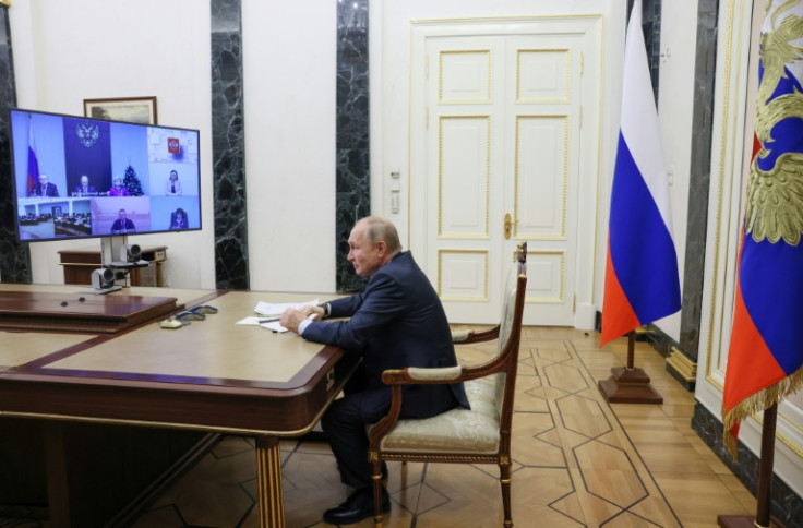 Russian President Vladimir Putin holds an annual meeting of the Presidential Council for Civil Society and Human Rights, via video conference, in Moscow
