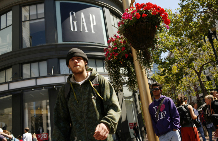 Pedestrians walk outside Gap store in San Francisco