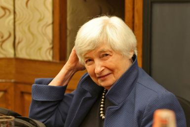 US Treasury Secretary Janet Yellen pictured at an interview with Reuters in New Delhi