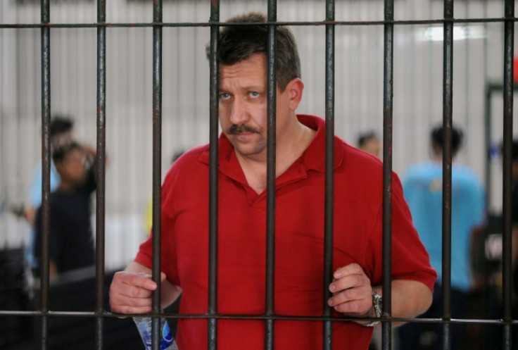 Russian arms dealer Viktor Bout waits at a detention center of criminal court in Bangkok