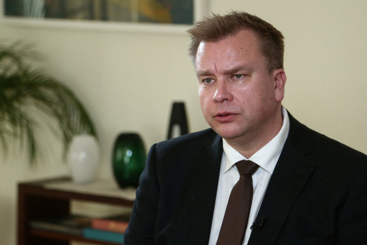 Finland's Defence Minister Kaikkonen speaks during an interview with Reuters in Ankara