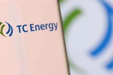 Illustration shows smartphone with TC Energy's logo displayed