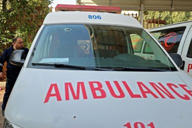 An ambulance came under fire