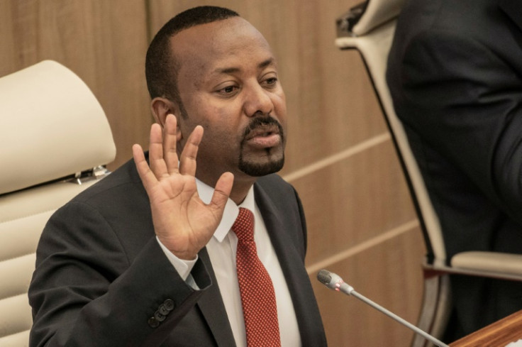 Ethiopian Prime Minister Abiy Ahmed, seen addressing parliament in Addis Ababa on November 15, 2022, will visit Washington for the first time since the Tigray war