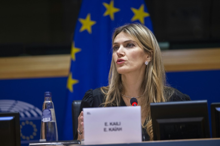 Greek MEP Eva Kaili, seen here in a handout photograph taken and released by European Parliament on December 7, 2022