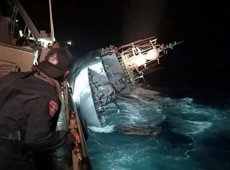 At least 31 Thai Navy sailors were missing on Monday after their vessel sank off the southeastern coast of Thailand, a naval spokesperson said