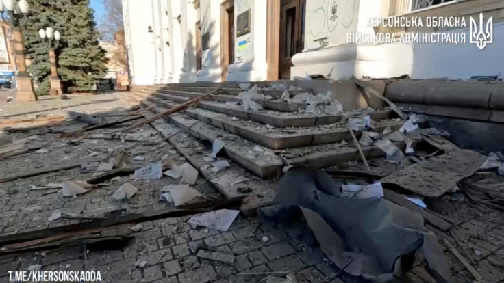 Kherson Regional State Administration building shelled by Russian forces