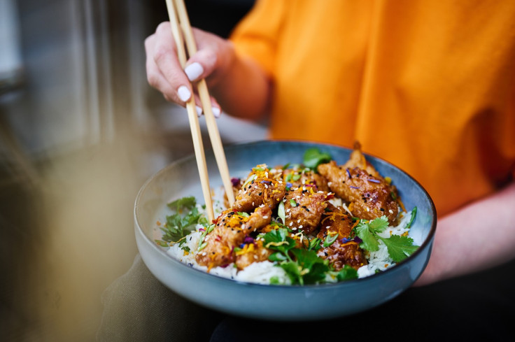 Chicken, Food, Meal, Chopsticks, Rice,