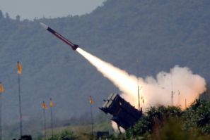 A Patriot air defense system fires a missile during an exercise in Taiwan in 2006