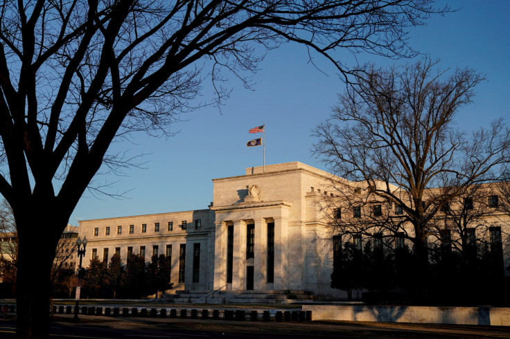 The Federal Reserve building is seen in Washington, DC