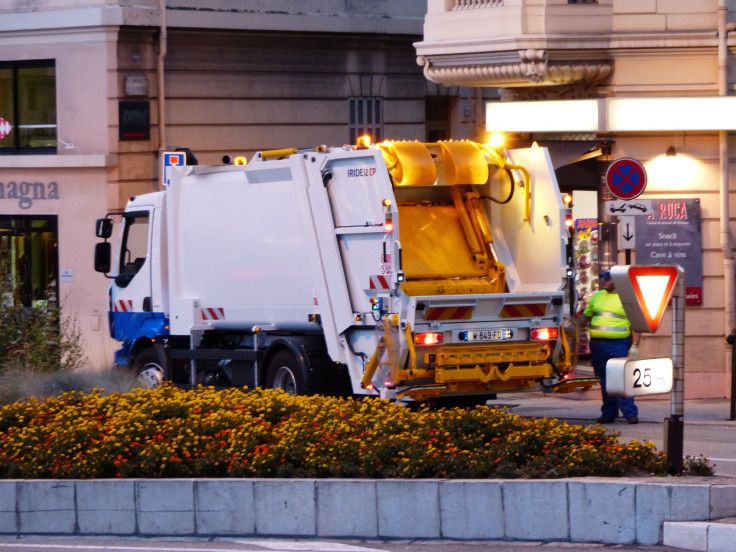 A garbage truck