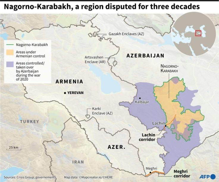 The conflict between Armenia and Azerbaijan in Nagorno-Karabakh