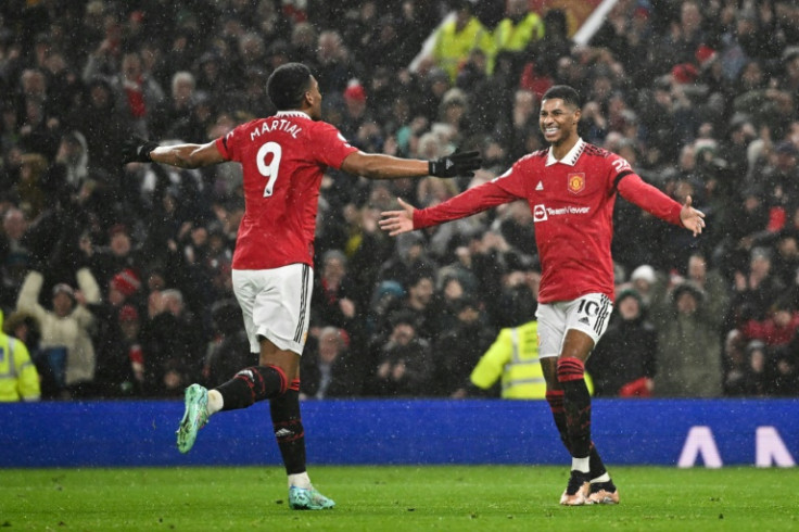 Marcus Rashford (right) and Anthony Martial (left) scored for Manchester United