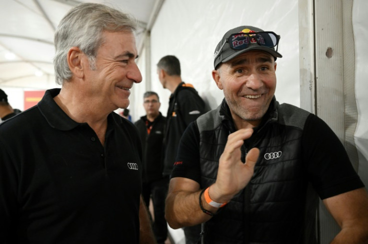 Stephane Peterhansel (R) and Carlos Sainz (L) will be among the challengers for this year's Dakar Rally