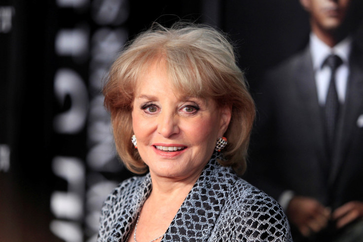 Barbara Walters arrives for the premiere of the film "Wall Street: Money Never Sleeps" in New York