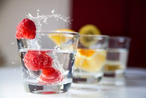 water, juice, fruit, hydrating, beverage, raspberry, orange,