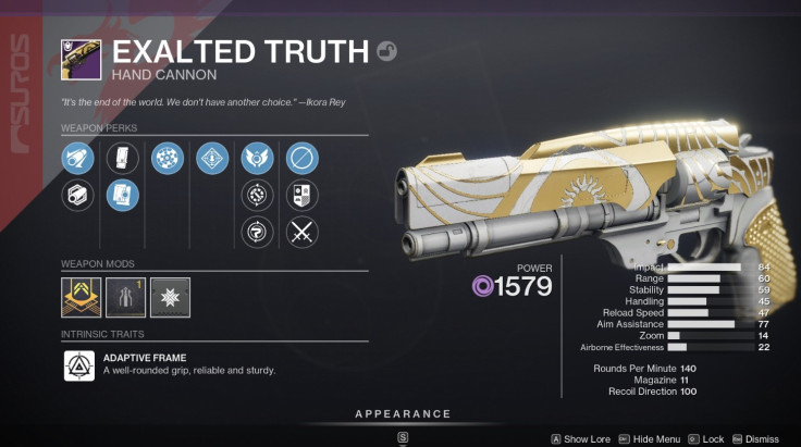Exalted Truth Stats