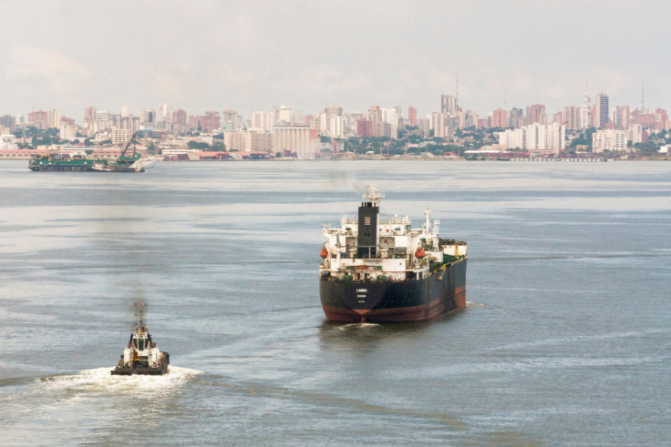 Oil tanker on Lake Maracaibo, in Cabimas