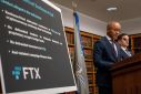U.S. attorney Damian Williams speaks to the media regarding the indictment of Samuel Bankman-Fried the founder of failed crypto exchange FTX