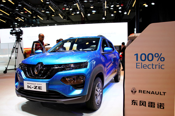 Renault's new electric vehicle (EV) City K-ZE is presented during the media day for Shanghai auto show