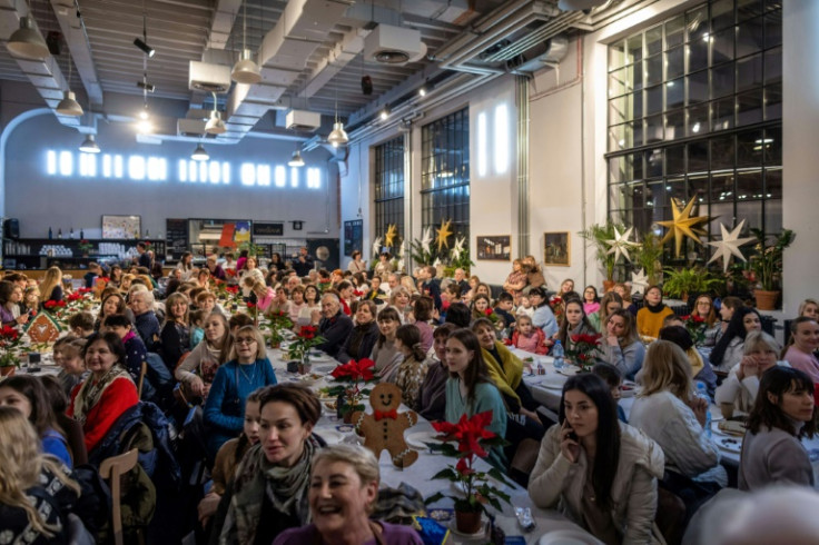 Celebrants at the Nowy Teatr, a former truck repair workshop, were among the 1.5 million Ukrainians who have settled in Poland since the war began