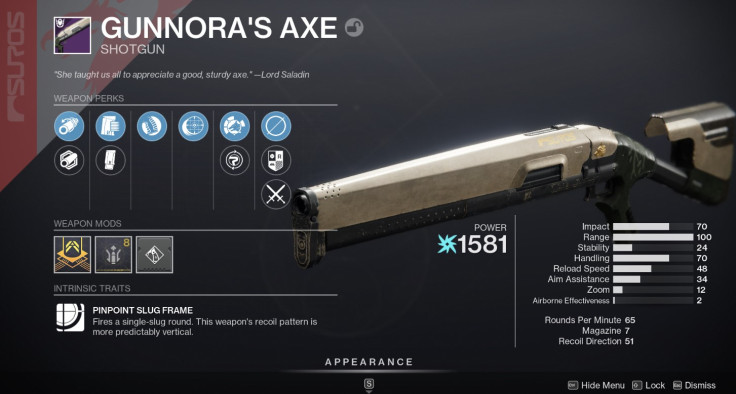 Destiny 2 Gunnora's Axe