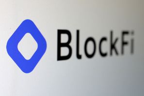 Illustration shows BlockFi logo