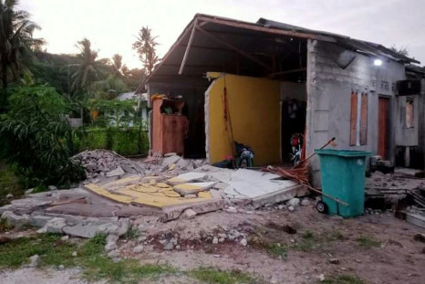 The earthquake damaged houses in the Tanimbar islands in Maluku