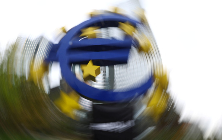 Euro sign is seen in Frankfurt