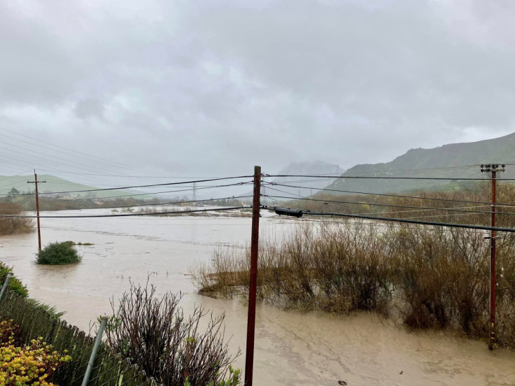 A view of flood waters in Morro Bay