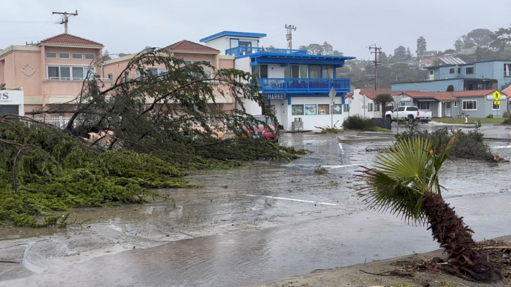 A view of the damage following a bomb cyclone Rio del Mar, California