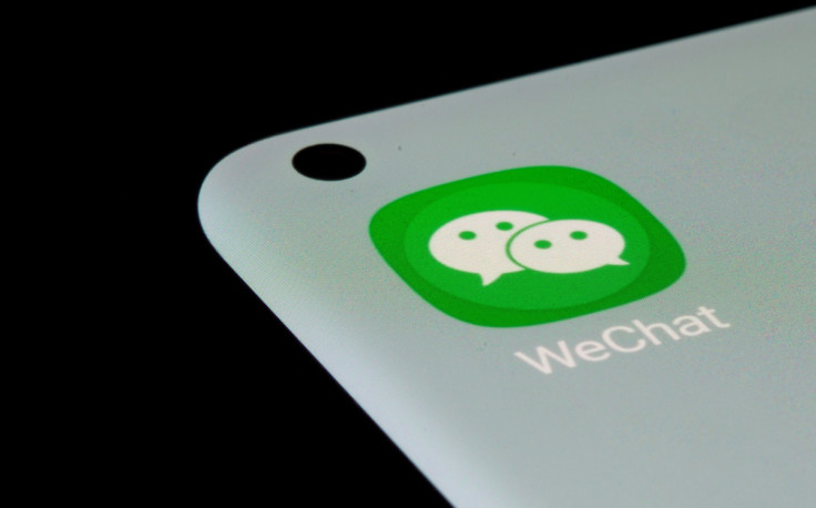 WeChat app is seen on a smartphone in this illustration taken