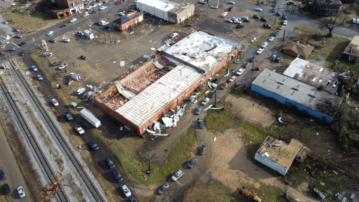 Aftermath of a tornado in Selma