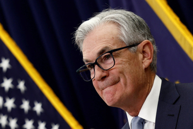 Federal Reserve Board Chairman Jerome Powell holds a news conference in Washington