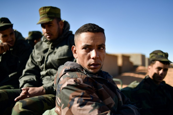 Members of the Sahrawi People's Liberation Army at Dakhla refugee camp in Algeria's desert