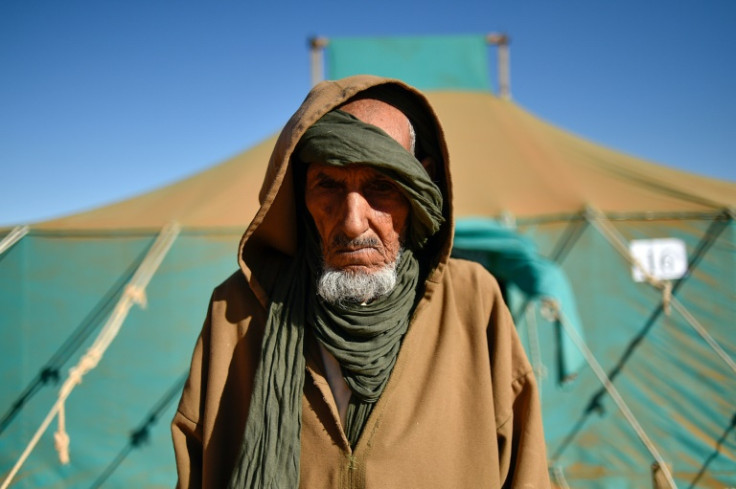 A displaced Sahrawi man at Dakhla refugee camp in Algeria -- the Polisario and Morocco fought a 15-year war but the truce later broke down