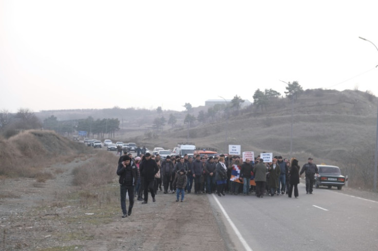 Azeri activists protesting against illegal mines have occupied the Lachin corridor, a 32-kilometre mountain road linking Nagorno-Karabakh to Armenia
